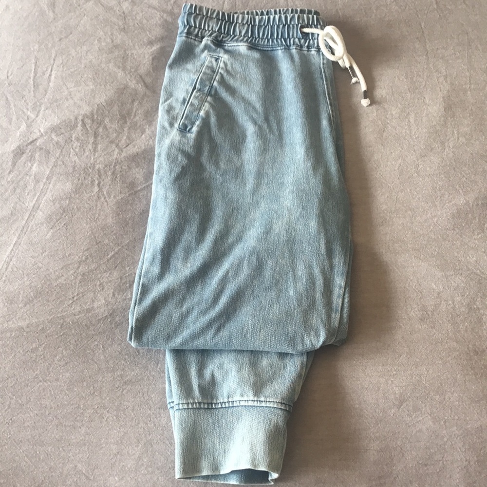 NWOT Denim Look Cotton Joggers -Ardene